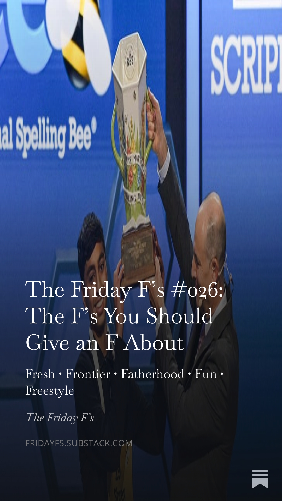 The Friday F's #026: The F's You Should Give an F About
