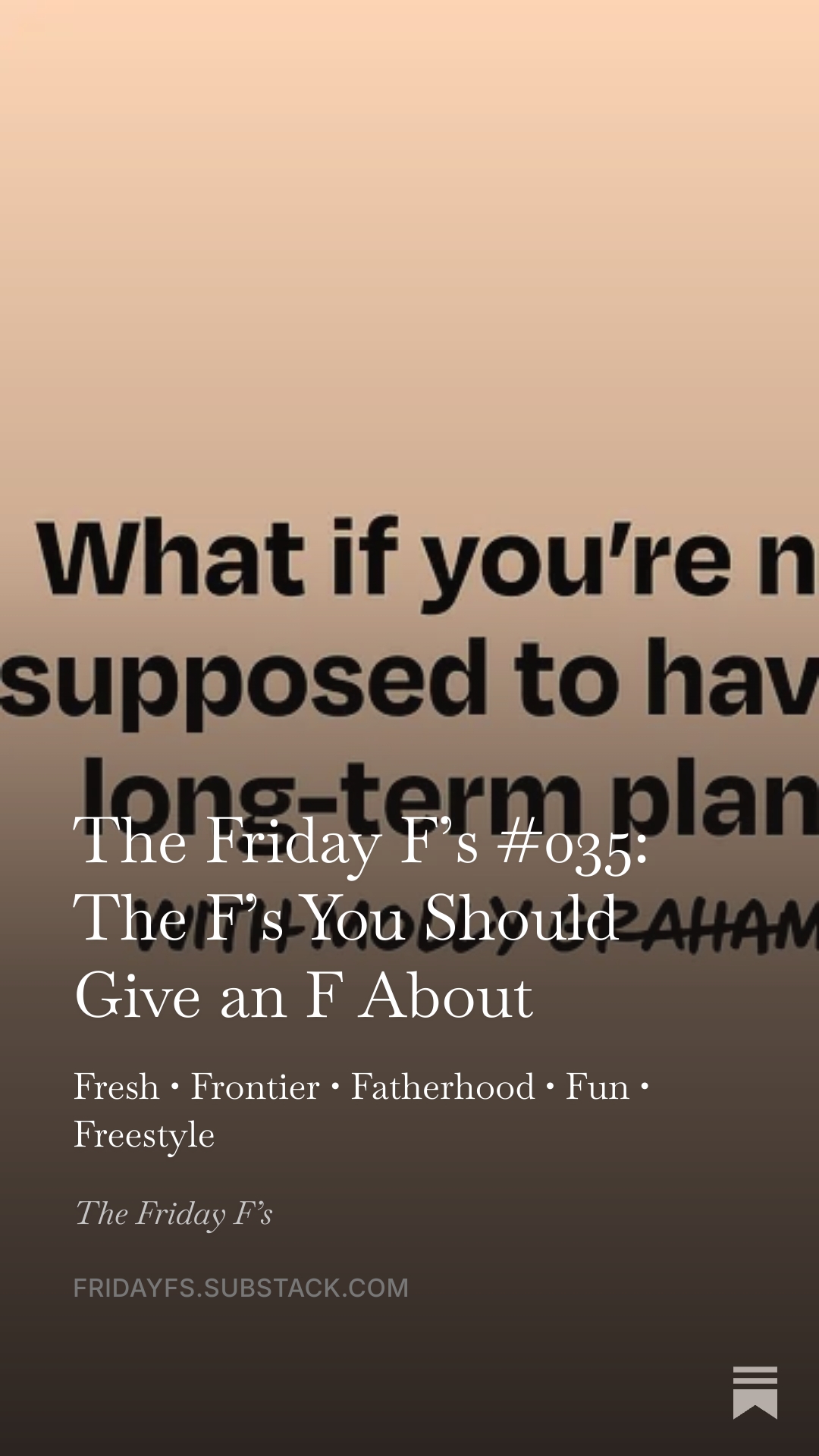 The Friday F's #035: The F's You Should Give an F About