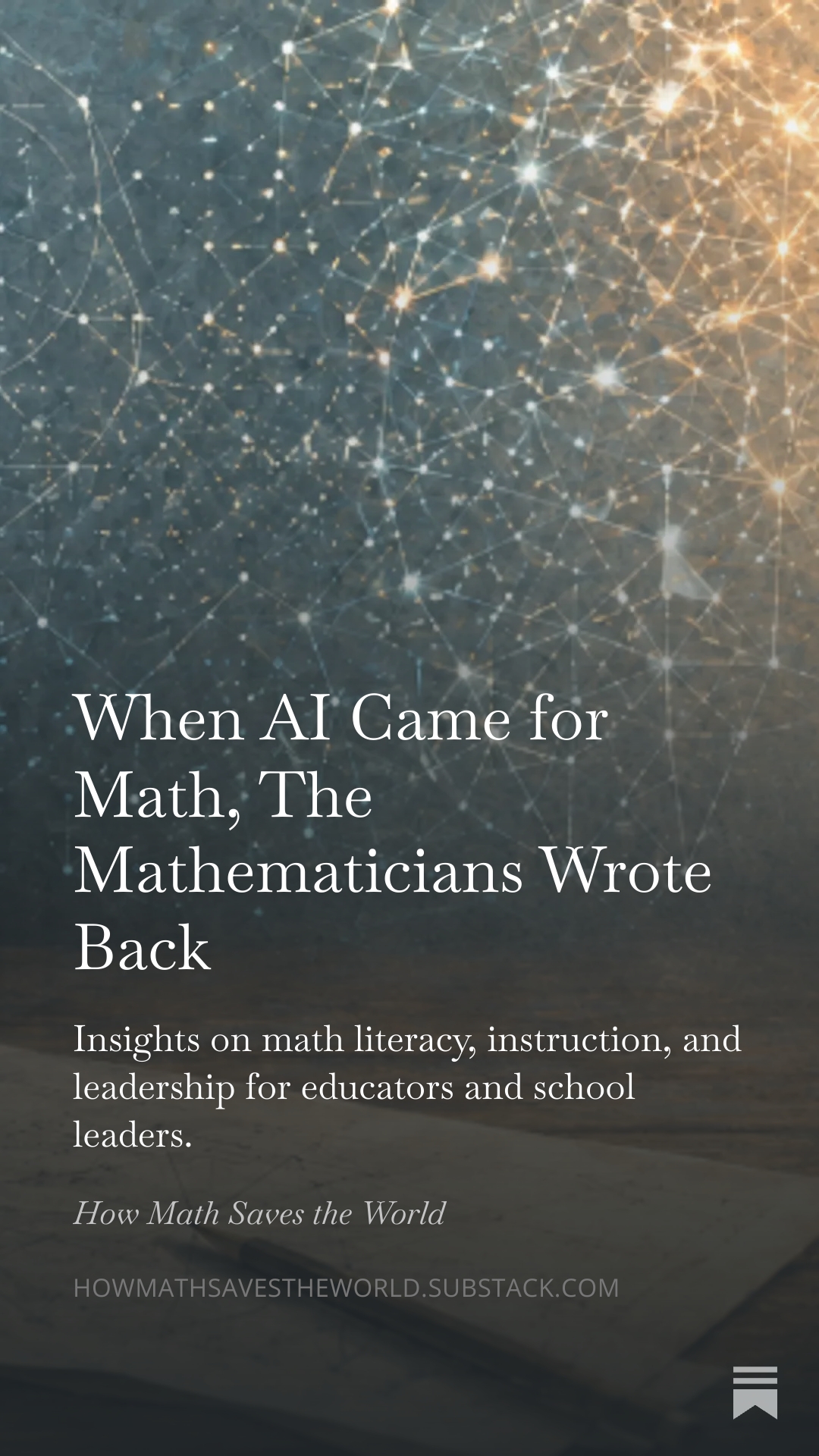 When AI Came for Math, The Mathematicians Wrote Back