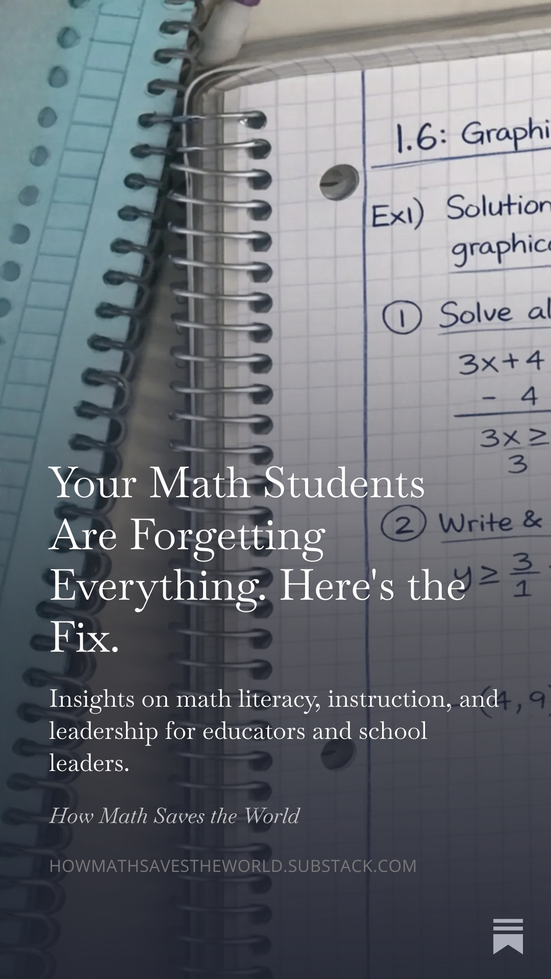 Your Math Students Are Forgetting Everything. Here's the Fix.